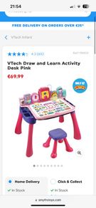 Vtech pink desk