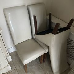 Cream Leather Chairs