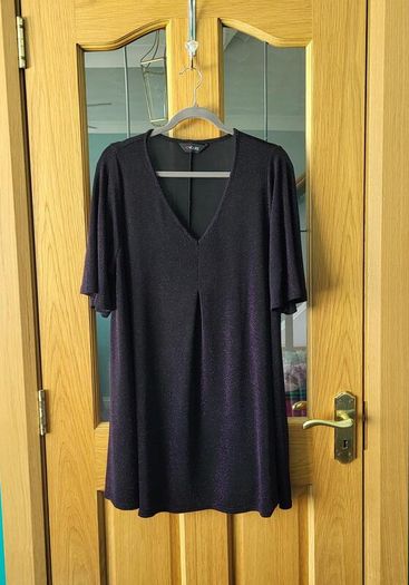 Yours purple & black sparkly tunic, Size 20