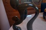 Zimbabwe Shona stone mother and child, v heavy, tall, hand carved, D18