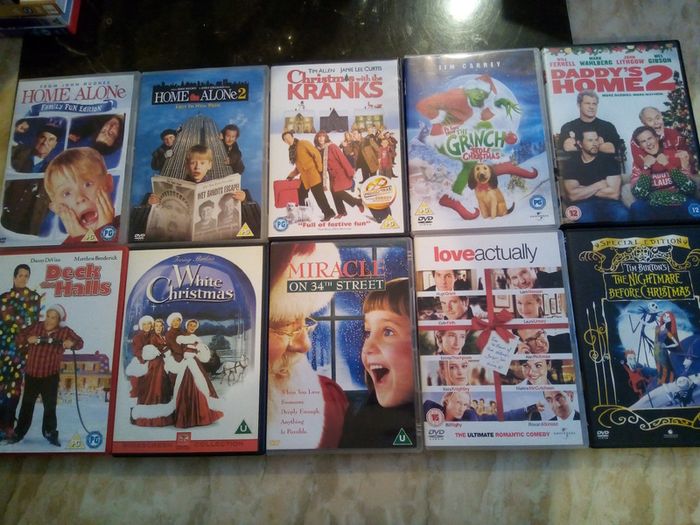 Christmas DVD movie collection Polar Express, Elf, Muppets, Disney, Christmas Carol, Santa Clause etc