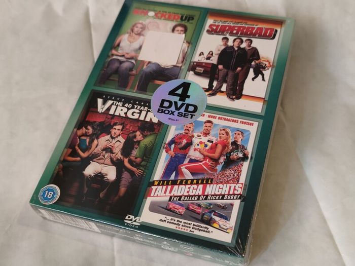New Superbad/Knocked Up/40 Year Old Virgin/Talladega Nights Dvd Boxset Dvd