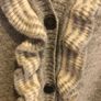 Cardigan grey pure new wool. Image 2