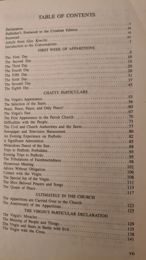 A Thousand Encounters With The Blessed Virgin Mary In Medjugorie. The Seer Vicka Speaks Of Her Experiences. Rare Paperback In Good Condition.