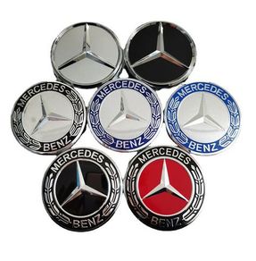 4PCS 75MM Mercedes Blue Car Alloy Wheel Center Wheel Hub Caps A B C CLA CLS G M R W202