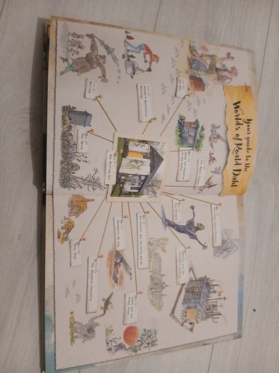 Coloured illustrated hardback The Gloriumptious world of Roald Dahl