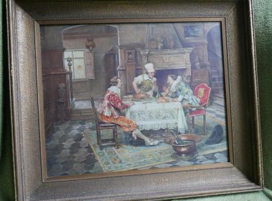 Vintage Print " Interviewing The Chef "