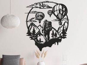wall art 3d printed picture frame, Lake view, Mountain View, Birds, Fishing, Marvel, DC etc.