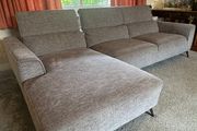 Large Grey L-Shaped Sofa with Chaise Excellent Condition