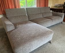 Large Grey L-Shaped Sofa with Chaise Excellent Condition