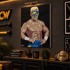 Sting The Stinger WCW acrylic original portrait painting art canvas wrestling memorabilia