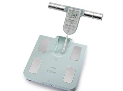 Omron BF511 Weight Scales, Scales for Body Weight, Body Fat, BMI, Muscle Mass - 8-Sensor Hand & Foot, 150kg / 330lbs