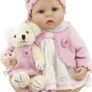 Realistic Reborn Doll 22inch 55cm Handmade Soft Silicone Vinyl Baby Reborn Dolls Girls Real Life Doll boys Girl Toy Birthday Xmas gift Reborn Babies (FREE POSTAGE) Image 4