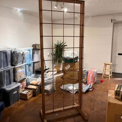 Freestanding Industrial Metal Grid Display Unit