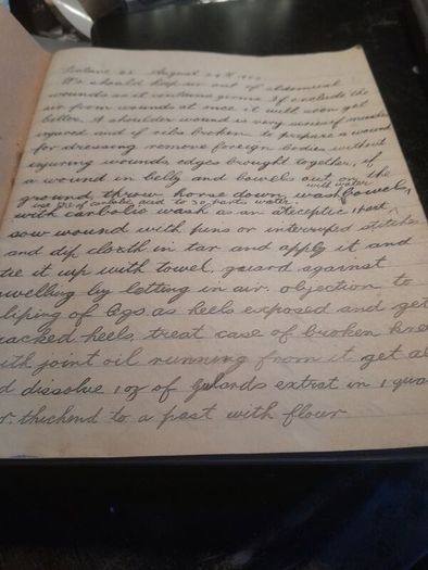 two hand written books
