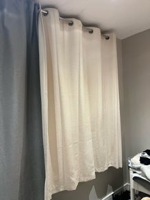 cream curtains