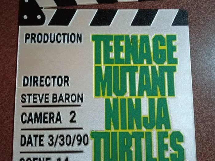 Teenage mutant ninja turtles display scene clap board