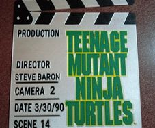 Teenage mutant ninja turtles display scene clap board