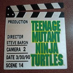 Teenage mutant ninja turtles display scene clap board