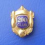 200 CLUB (ten-pin bowing) - award or prize badge for scoring a 200 in a game Image 2