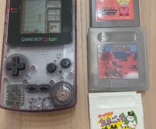 Perfect Xmas Gift Nintendo Gameboy Color Purple Clear CGB-001 + Tetris + Kirby's Star Stacker + Tamagotchi