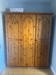3 door pine wardrobe