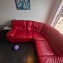 FREE red leather sofa Image 5