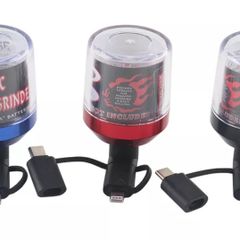 Electric herb usb grinder 3 phone connectors 2 for 16 3 for 20