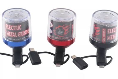 Electric herb usb grinder 3 phone connectors 2 for 16 3 for 20