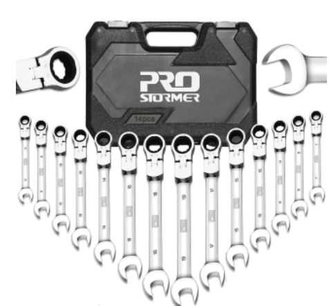 14PCS Keys Set Multitool Wrench Ratchet Spanners Universal Wrench for Car Repair