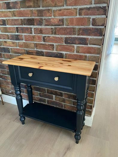 Console table - Hall table refurbished solid pine