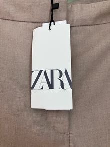 BNWT Ladies Beige Ankle Crop Trousers by Zara