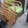 set of 6 beech framed waiting  chairs Image 2