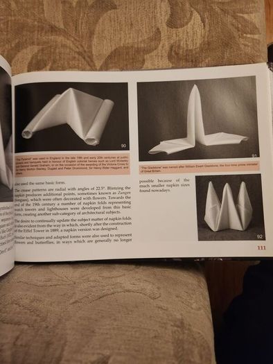 Folded Beauty. The Art Of Napkin Folding.  By John Sallas. Beautiful Illustrated Large Volume Hardbacks In Good Condition. 36.