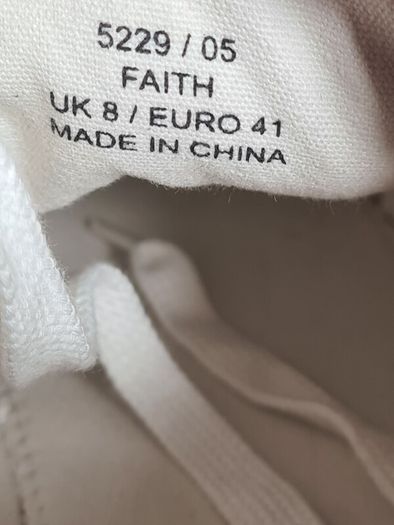 womens FAITH PLATFORM trainers runners white pink Size UK 8  EU 41 (AT2)