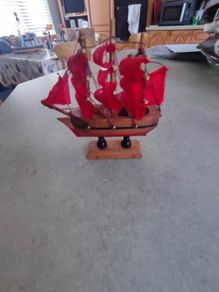 Decorative Objects & Figurines  3 Colors Wooden Sailing Boats Miniature Boat Wood