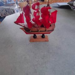 Decorative Objects & Figurines  3 Colors Wooden Sailing Boats Miniature Boat Wood