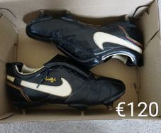 Football Boots Nike Tiempo R10 Black (2006) Size 7UK SG