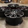 21" Inch Porsche Macan Turbo Style Alloy Wheels Gloss black polished 5x112 66.6 Image 5