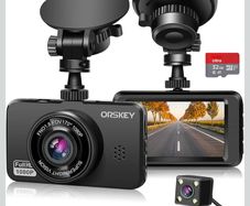 Brand New ORSKEY S900 Front and Rear Dash Cam, 1080P Full HD (SD Card Included)