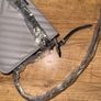 Victorias Secret Cross Body Bag Gray Chevron V-Quilted Studded Purse New Image 9