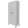 Office Cabinet with 2 Doors Steel 90x40x180cm Grey Image 2