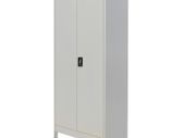 Office Cabinet with 2 Doors Steel 90x40x180cm Grey