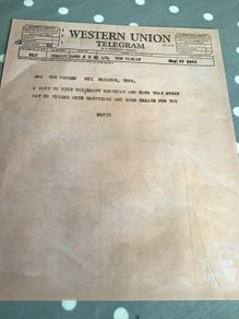 Rare Genuine Elvis Licensed Memorabilia- Western Union telegram