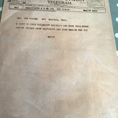 Rare Genuine Elvis Licensed Memorabilia- Western Union telegram