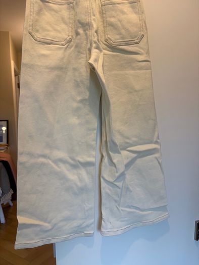 Leigh Tucker Willow Girls Cream/Lemon Wide Leg Jeans (7-8 Years)