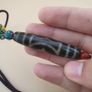 Vintage 2 Eyes Himalayan Tibetan Unique Pattern Agate Dzi Bead Image 3