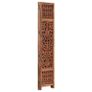 Hand Carved 3-Panel Room Divider Brown 120x165 cm Solid Mango Wood Image 4