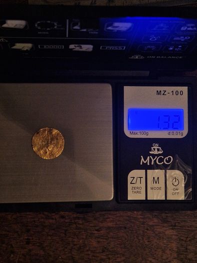 Cheap Hammered Gold Coin! French Charles 7th Demi Ecu, 1422-1461. OFFERS WELCOME.