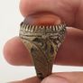 Ancient Brass Handmade With  Eyes Agate Gemstone Ring Image 8
